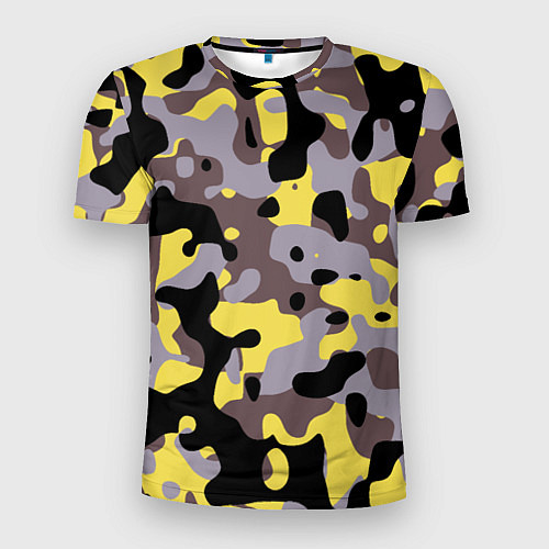 Мужская спорт-футболка Камуфляж Yellow Stinger / 3D-принт – фото 1