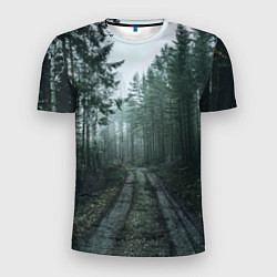 Мужская спорт-футболка Дорога в лес