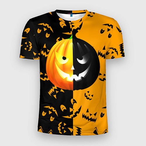 Мужская спорт-футболка Тыква на Хэллоуин / 3D-принт – фото 1