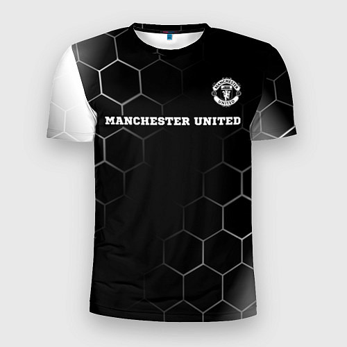 Мужская спорт-футболка Manchester United sport на темном фоне: символ све / 3D-принт – фото 1