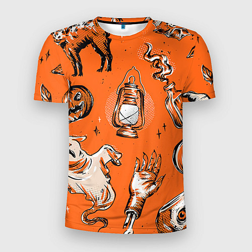 Мужская спорт-футболка Ретро Хэллоуин / 3D-принт – фото 1