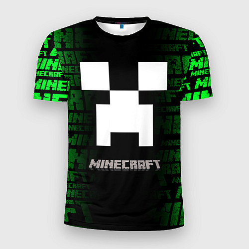 Мужская спорт-футболка Minecraft - green creeper / 3D-принт – фото 1