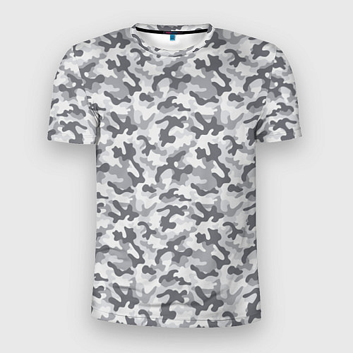 Мужская спорт-футболка Камуфляж зимний мелкий / 3D-принт – фото 1