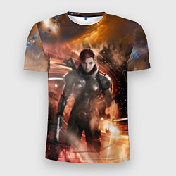 Мужская спорт-футболка Mass Effect N7 - Jane Shepard