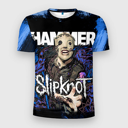 Мужская спорт-футболка Slipknot hammer blue / 3D-принт – фото 1