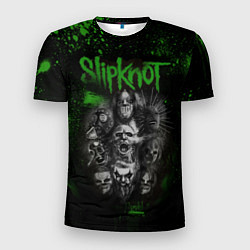 Футболка спортивная мужская Slipknot green, цвет: 3D-принт