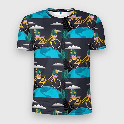 Мужская спорт-футболка Велопрогулка / 3D-принт – фото 1