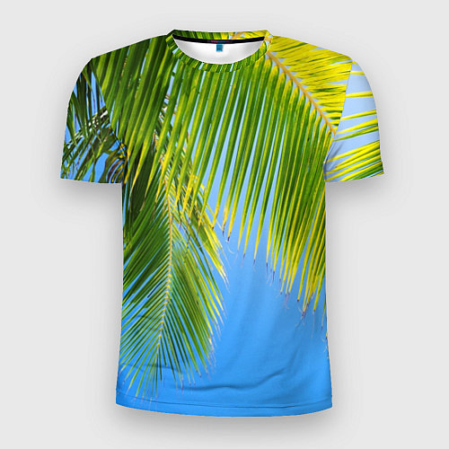 Мужская спорт-футболка Пальма у неба / 3D-принт – фото 1