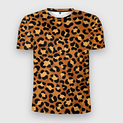 Футболка спортивная мужская Леопардовый цвет, цвет: 3D-принт