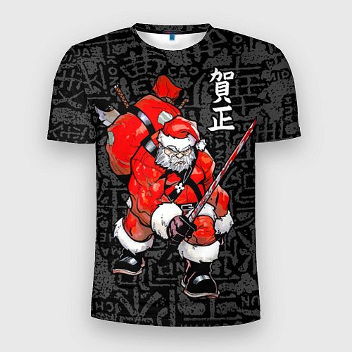 Мужская спорт-футболка Santa Claus Samurai / 3D-принт – фото 1