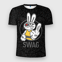 Мужская спорт-футболка SWAG, bad rabbit, merry Christmas