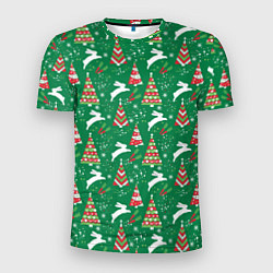 Мужская спорт-футболка Рождественские кролики