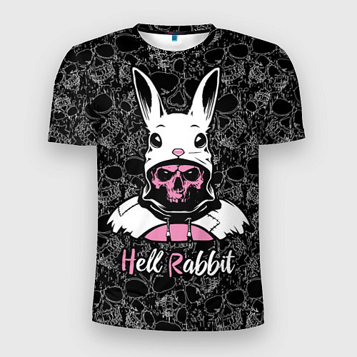 Мужская спорт-футболка Hell rabbit, year of the rabbit / 3D-принт – фото 1