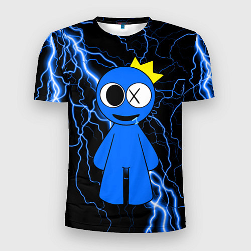 Мужская спорт-футболка Радужные друзья Синий молния / 3D-принт – фото 1