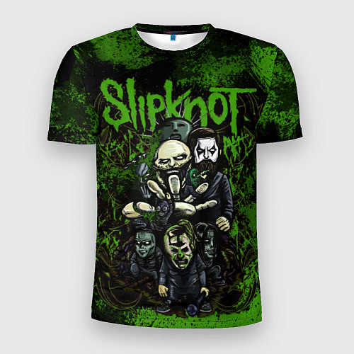 Мужская спорт-футболка Slipknot green art / 3D-принт – фото 1