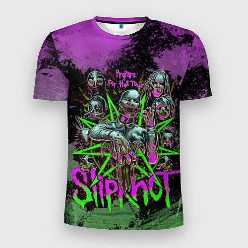 Мужская спорт-футболка Slipknot satan / 3D-принт – фото 1