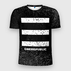 Футболка спортивная мужская OneRepublic с потертостями на темном фоне, цвет: 3D-принт