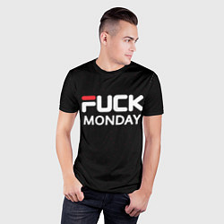 Футболка спортивная мужская Fuck monday - antibrand, fila, цвет: 3D-принт — фото 2