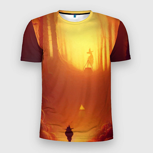 Мужская спорт-футболка Темная ведьма колдует в жутком лесу / 3D-принт – фото 1