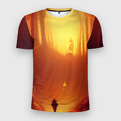 Мужская спорт-футболка Темная ведьма колдует в жутком лесу