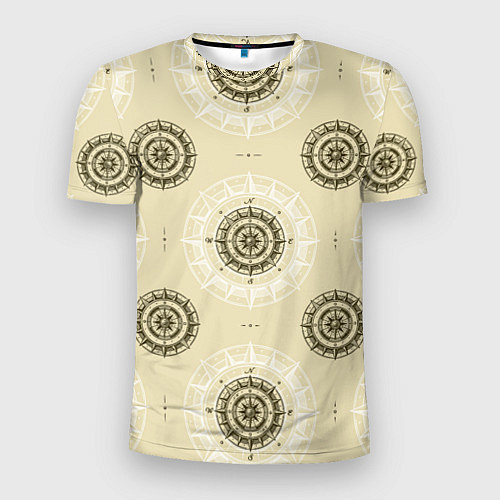 Мужская спорт-футболка Винтажный компас / 3D-принт – фото 1