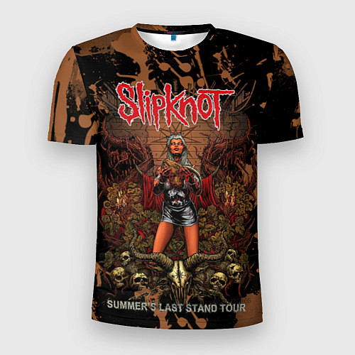 Мужская спорт-футболка Slipknot satan girl / 3D-принт – фото 1