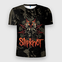Мужская спорт-футболка Slipknot dark satan