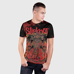 Футболка спортивная мужская Slipknot black and red, цвет: 3D-принт — фото 2