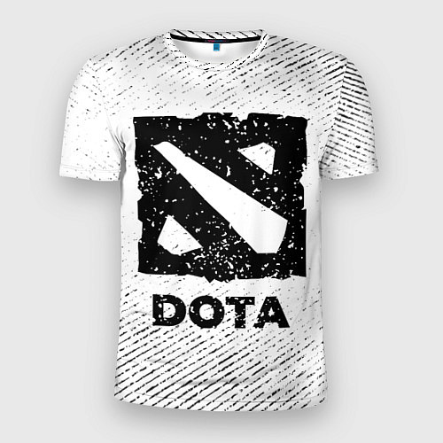 Мужская спорт-футболка Dota с потертостями на светлом фоне / 3D-принт – фото 1