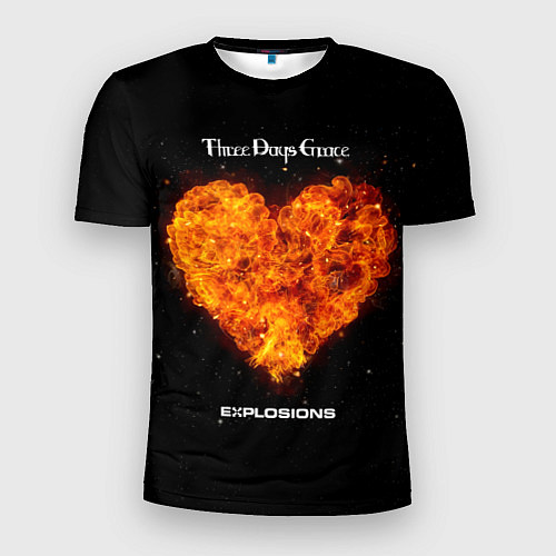 Мужская спорт-футболка Explosions - Three Days Grace / 3D-принт – фото 1