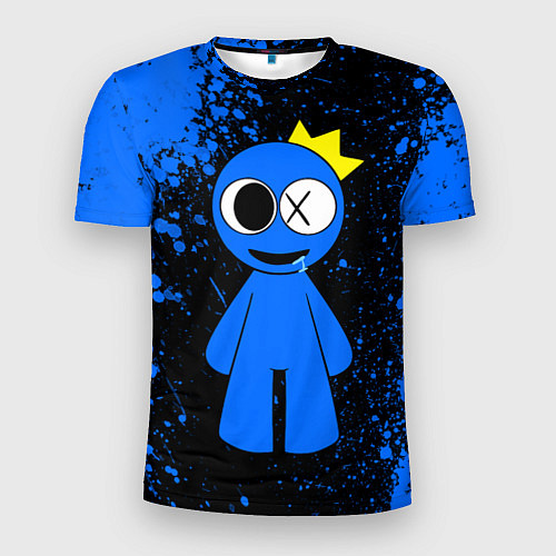 Мужская спорт-футболка Радужные друзья Синий - брызги краски / 3D-принт – фото 1
