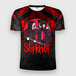 Мужская спорт-футболка Slipknot black and red