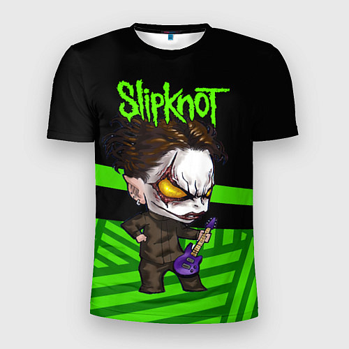 Мужская спорт-футболка Slipknot dark green / 3D-принт – фото 1