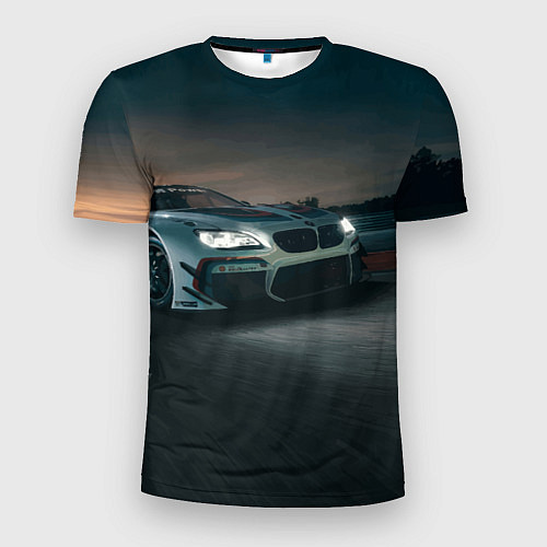 Мужская спорт-футболка Бэха на ночной гоночной трассе - M Performance / 3D-принт – фото 1