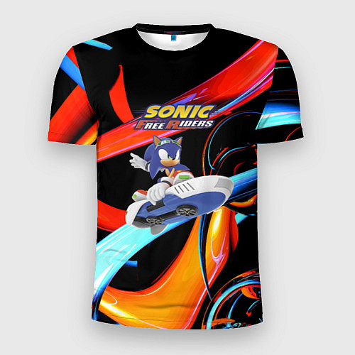 Мужская спорт-футболка Sonic Free Riders - Hedgehog / 3D-принт – фото 1