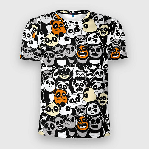 Мужская спорт-футболка Злобные панды / 3D-принт – фото 1