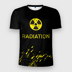 Мужская спорт-футболка Radiation - радиационная опасность