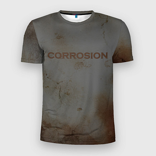 Мужская спорт-футболка Corrosion - рыжая ржавчина / 3D-принт – фото 1