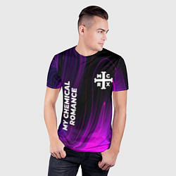 Футболка спортивная мужская My Chemical Romance violet plasma, цвет: 3D-принт — фото 2