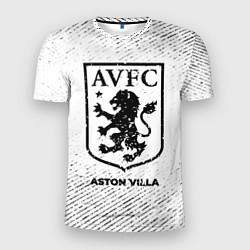 Мужская спорт-футболка Aston Villa с потертостями на светлом фоне