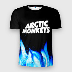 Мужская спорт-футболка Arctic Monkeys blue fire