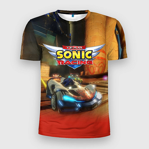 Мужская спорт-футболка Team Sonic racing - hedgehog - video game / 3D-принт – фото 1