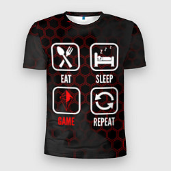 Мужская спорт-футболка Eat, sleep, No Mans Sky, repeat