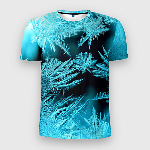 Мужская спорт-футболка Голубой лед - иней / 3D-принт – фото 1