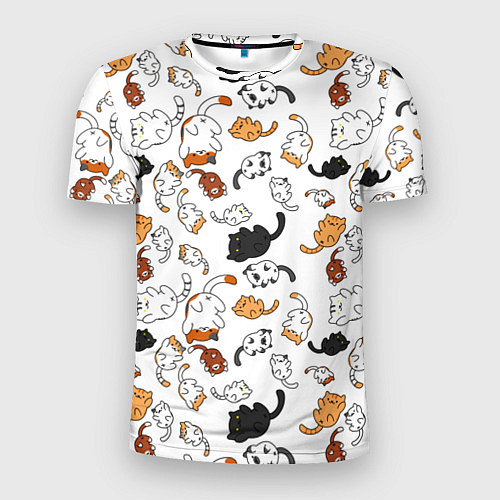 Мужская спорт-футболка Вечеринка кошек / 3D-принт – фото 1