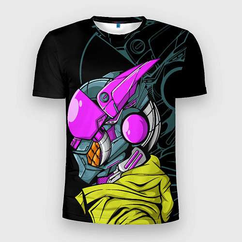 Мужская спорт-футболка Киберпанк робот в куртке / 3D-принт – фото 1