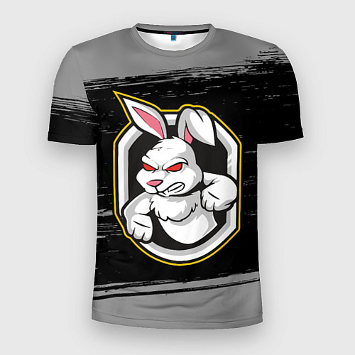 Мужская спорт-футболка Rabbit злейший / 3D-принт – фото 1