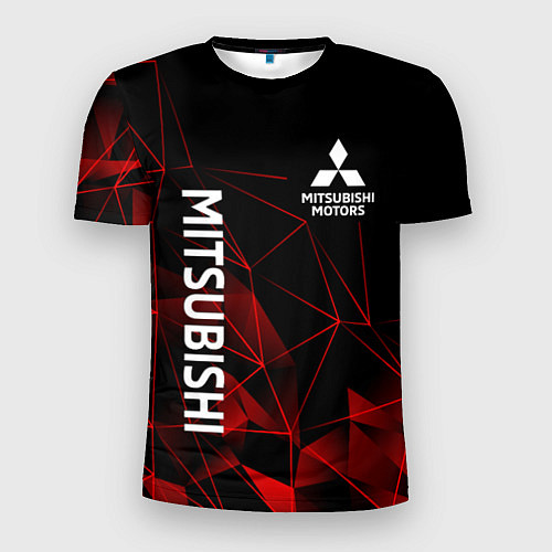 Мужская спорт-футболка Mitsubishi line style / 3D-принт – фото 1