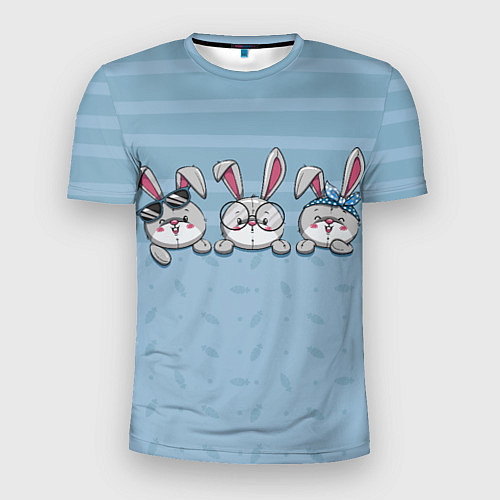 Мужская спорт-футболка Зайки-кролики / 3D-принт – фото 1