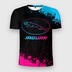 Мужская спорт-футболка Jaguar - neon gradient